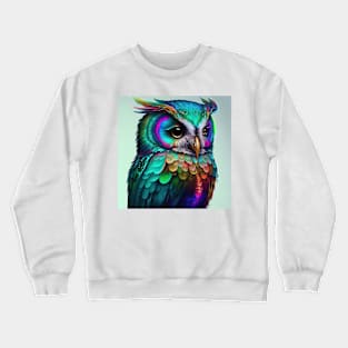 Psychedelic Owl - Awesome Owl #1 Crewneck Sweatshirt